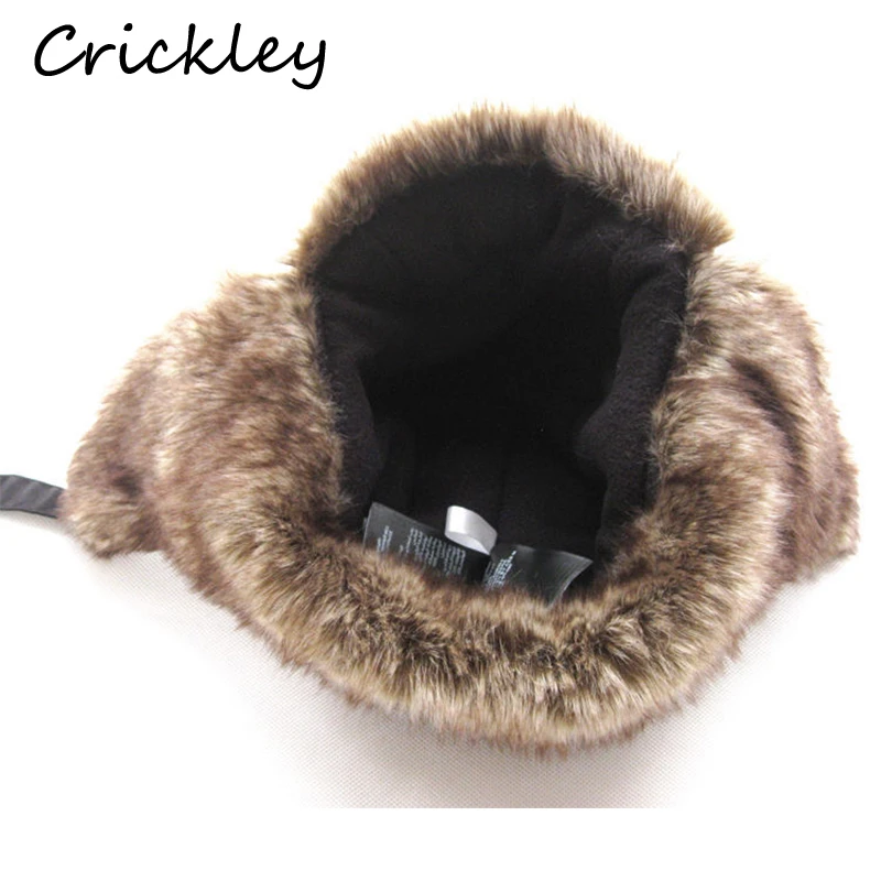 Winter Windproof Thick Warm Children Ushanka Snow Hats Soft Plush Bomber Hats Earflap Russian for Boys Girls Kids Aviator Cap images - 6