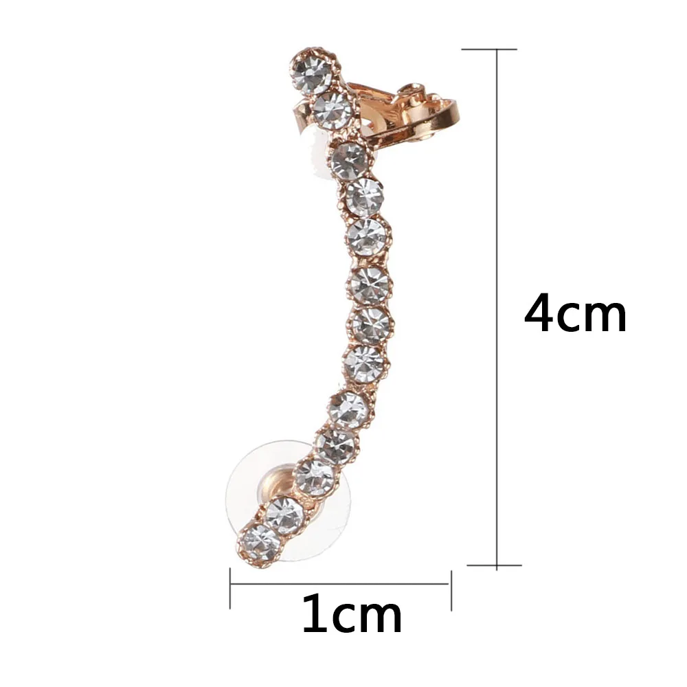 Модные серьги инкрустированные кристаллами с имитацией жемчуга манжеты