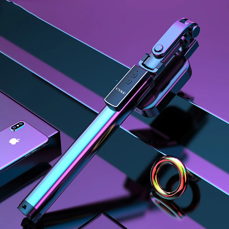 MAMEN Bluetooth селфи палка штатив портативный ручной с заполняющим кольцом света