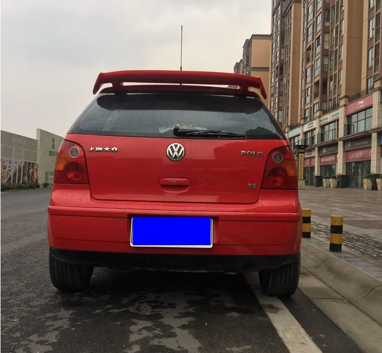 Для Volkswagen POLO 2008 2016 спойлер высокого качества ABS Материал заднее крыло автомобиля