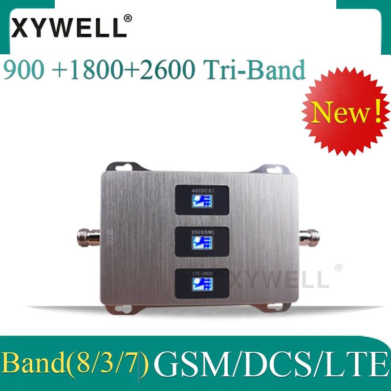Новинка! 900/1800/2600 трехдиапазонное 4g усилитель сигнала DCS LTE GSM повторитель для