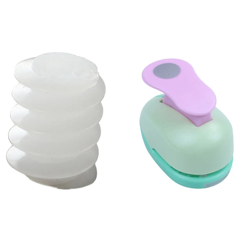 

20 Pcs White Plastic Gear Worm Screws 6mmx8mm & 1 Pcs Crafts Punch 5/8-Inch Paper Punches (Bow) Round