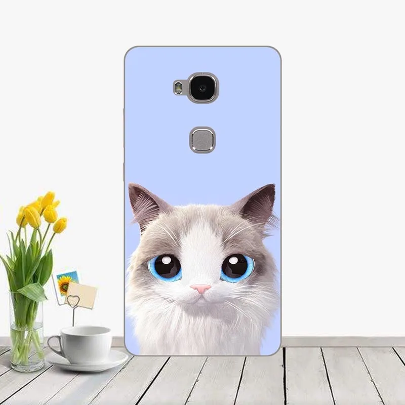 

Fashion Cartoon Case for Huawei Honor 5X / Glory Play 5X / GR5 /kiw-l21 Phone Case Print Flower Cute Back Soft Silicone Cover
