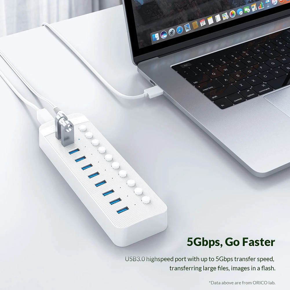 

Адаптер питания HUB 5 Гбит/с, 10 портов s, USB, разветвитель, разветвитель портов, разветвитель, док-станция, телефон 3,0