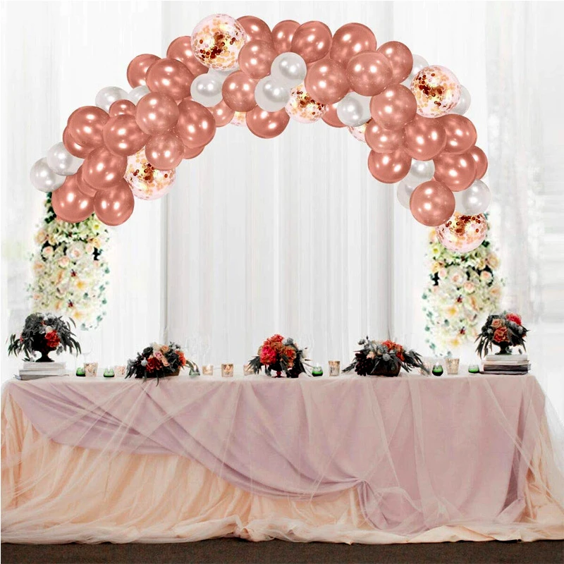 

Rose Gold Multicolored Balloon Arch Garland Set, Baby Birthday Carnival Party Decoration, Wedding Arrangement Balloon Set DIY