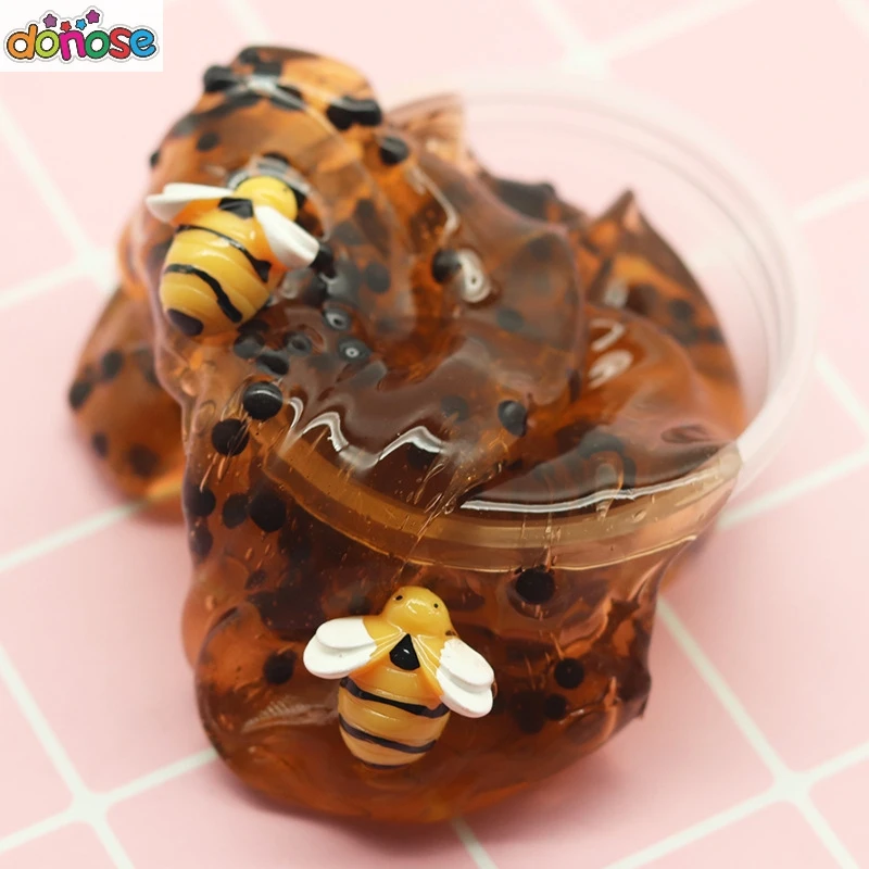Горячая Хрустальная слизь игрушки чистый мед пчела полимерный инструмент для