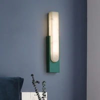 led marble wall lamp bedside golden luxury home decor light nordic living room bedroom aisle hotel decorative background sconce