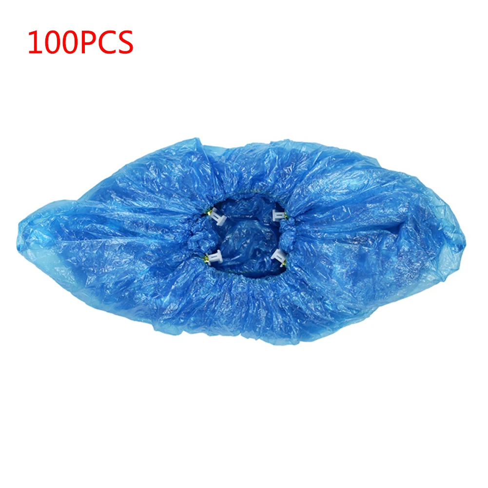 

100pcs Special Blue Plastic Shoe Cover Dispenser Automatic Shoes Cover Household Stepping Disposable Shoe Film Covers