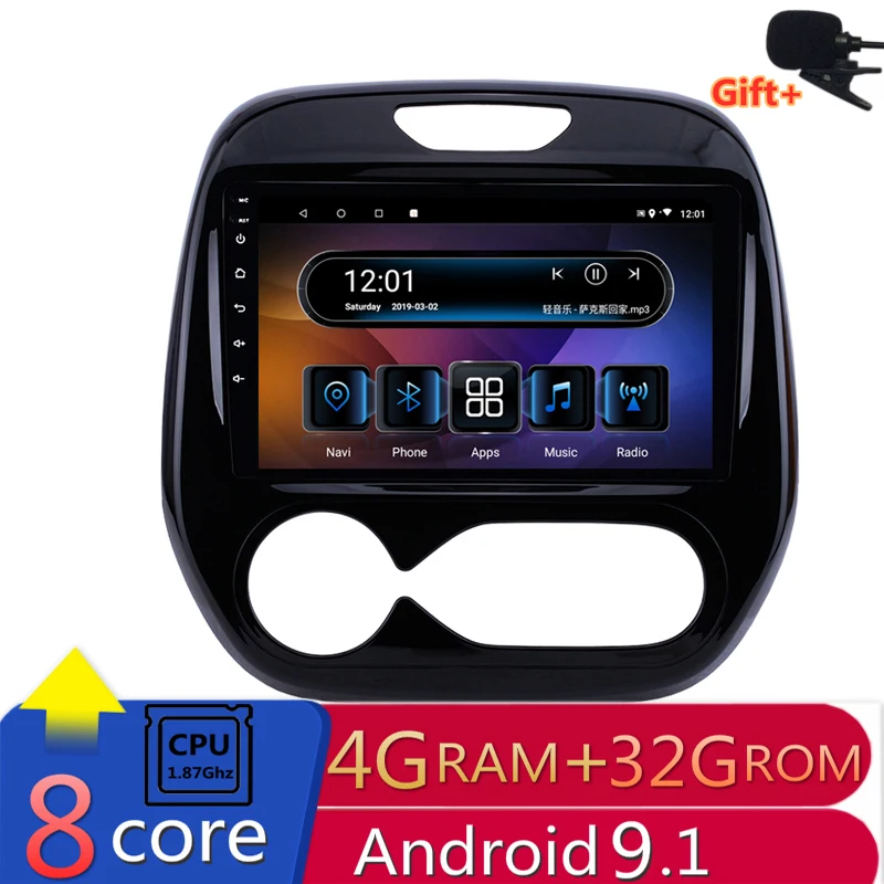 " 4G ram 8 ядер Android автомобильный DVD стерео gps навигация для Renault Capture MT на 2011 2012 2013-аудио bluetooth