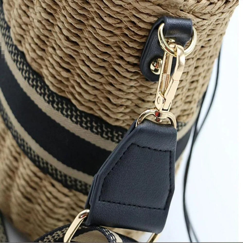 

2021 Summer Women Handbags The New Paper Rope Drum Woven Bag One Shoulder Straw Bag Luxury Handbags Women Bags Designer