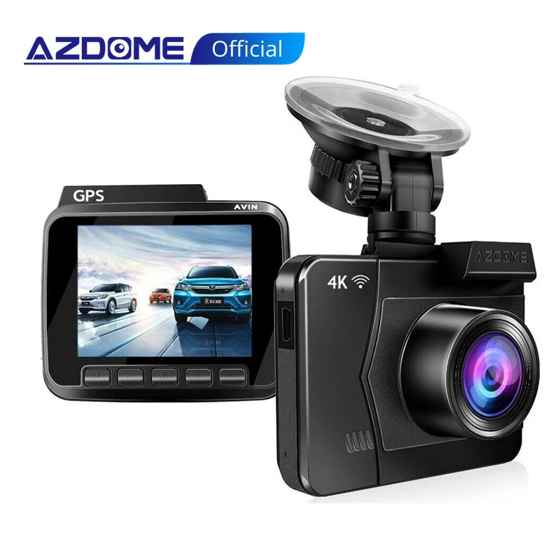 AZDOME M06 4K видеорегистратор Встроенный GPS WIFI Автомобильная камера ночного видения 24