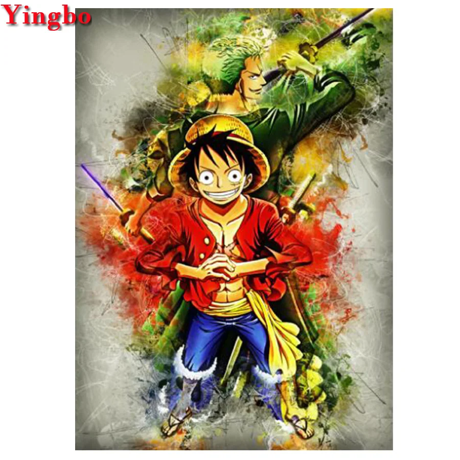 Diy квадратные алмазов картина японского чехол с мультипликационным