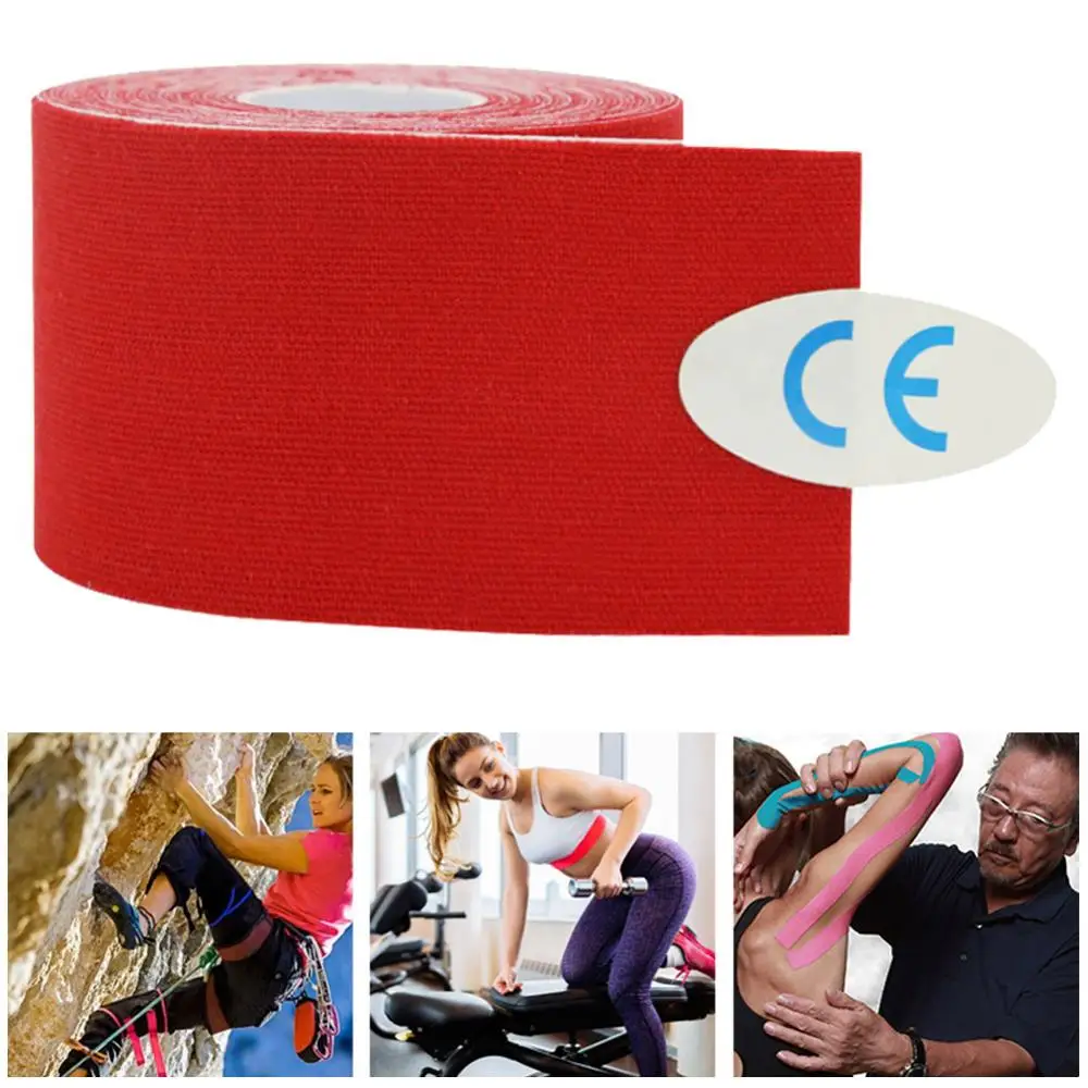 

5CM x 5M Cotton Muscle Tape Waterproof Prevent Muscle Strain Prevent Soreness Climbing Fitness Stretch Knee Pads Sports Bandages