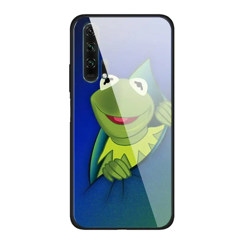 

Funny kermit the green frog Phone Case For Huawei Mate 9 10 lite 20Pro&Tempered Glass Back Cover For Honor 7A 8X 9 10 V10