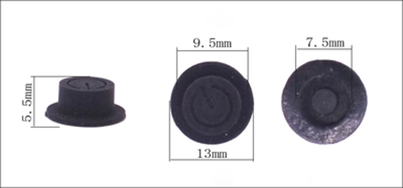 9.5mmX5.5mm 20 шт. хвост водонепроницаемый переключатель кнопка резиновая Кнопка Светодиодный заряд блики фонарик переключатель аксессуары уплотнение резиновая крышка - Цвет: 9.5mmX5.5mm