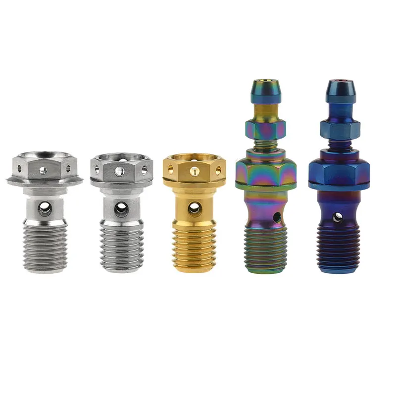 Xingxi болты из титанового сплава мотоцикла тормозной суппорт винт трубки M10 P1.0 1 25