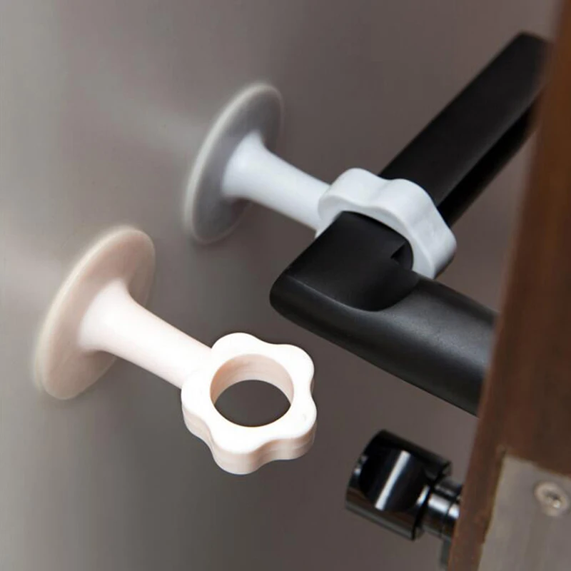 Pomo de puerta de pared silencioso, almohadilla de choque, cerradura de puerta de armario, silenciador anticolisi&oacute;n, pomo de silicona, coj&iacute;n, Tope de puerta-0