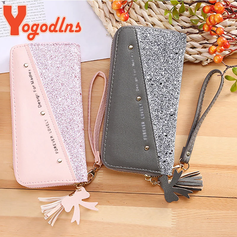 Кошелек женский из искусственной кожи с отделениями для карт и телефона |