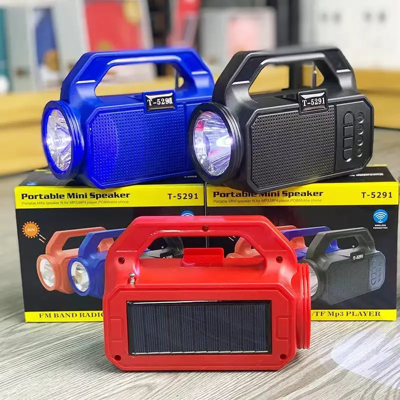 

Solar Wireless Bluetooth Speaker Emergency LED Light, FM Band Radio/USB/TF/MP3 Player Available