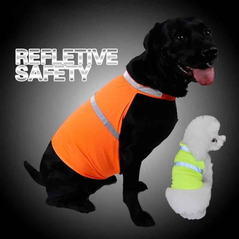 

s Reflective Dog Vest Clothes High Visibility Dogs Safety Vests For Outdoor Hiking Walking Fluorescent Pet Dog Outfits