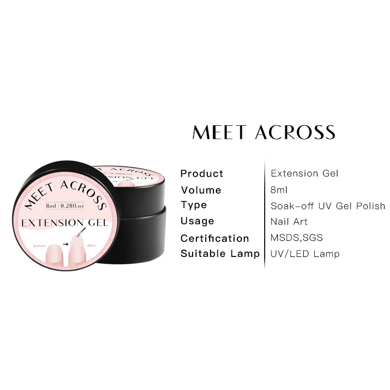 Быстрый гель для наращивания 6 цветов голографический Блестящий акриловый