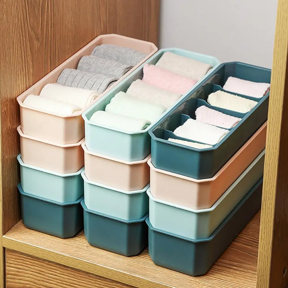 

High Quality Bra Storage Box Eco-friendly Simple Plastic Socks Underwear Bra Organizer Sorting Tool