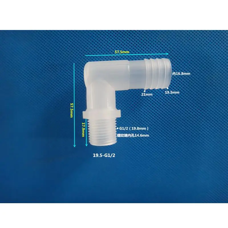 

1/4 ''BSPP наружная резьба до 1/2 мм, бородка, пластиковый коленчатый фитинг для трубы, соединитель для шланга типа L, соединение для водяной трубы ...
