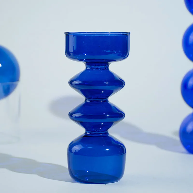 

Royal Blue Vase Modern Minimalist Vases Desktop Decoration Glass Vase For Home Decorations Plant Pot Decorations Home Decor Деко