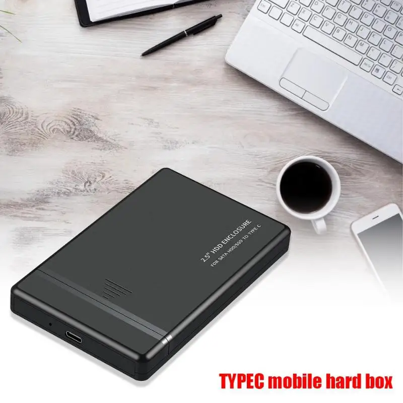 Портативный 2,5 дюймовый HDD SSD корпус ноутбук ПК 480 Мбит/с футляр для внешнего жесткого диска установка без инструментов со светодиодный индикатор