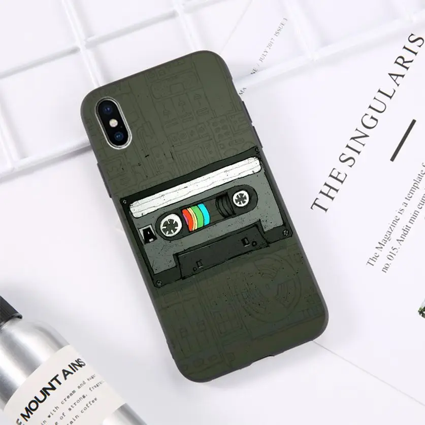 

Original Retro Cassette Tape Coque DIY Painted Beautiful Phone Case for iPhone 11 pro XS MAX 8 7 6 6S Plus X 5 5S SE XR case