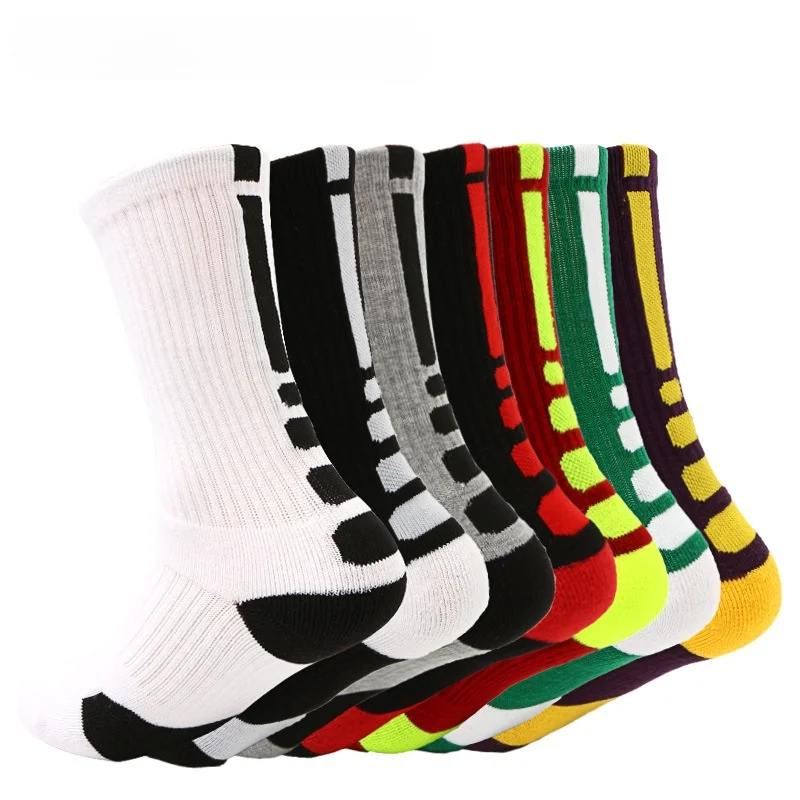 

Classic High-top Towel Bottom Outdoor Sports Socks Terry Thickened Non-slip Basketball High-top Running Socks Men's Plus Size