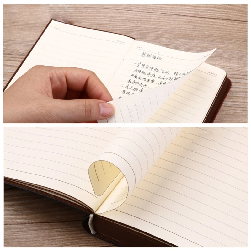 

Portable Vintage PU Leather Notebook Diary Notepad Stationery School Supply