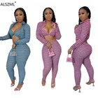 2020 модные женские туфли Комплект из трех предметов одежды длинные рукава клетчатая куртка + топ + длинные штаны комплект из 3 предметов, костюмы для женщин, костюм