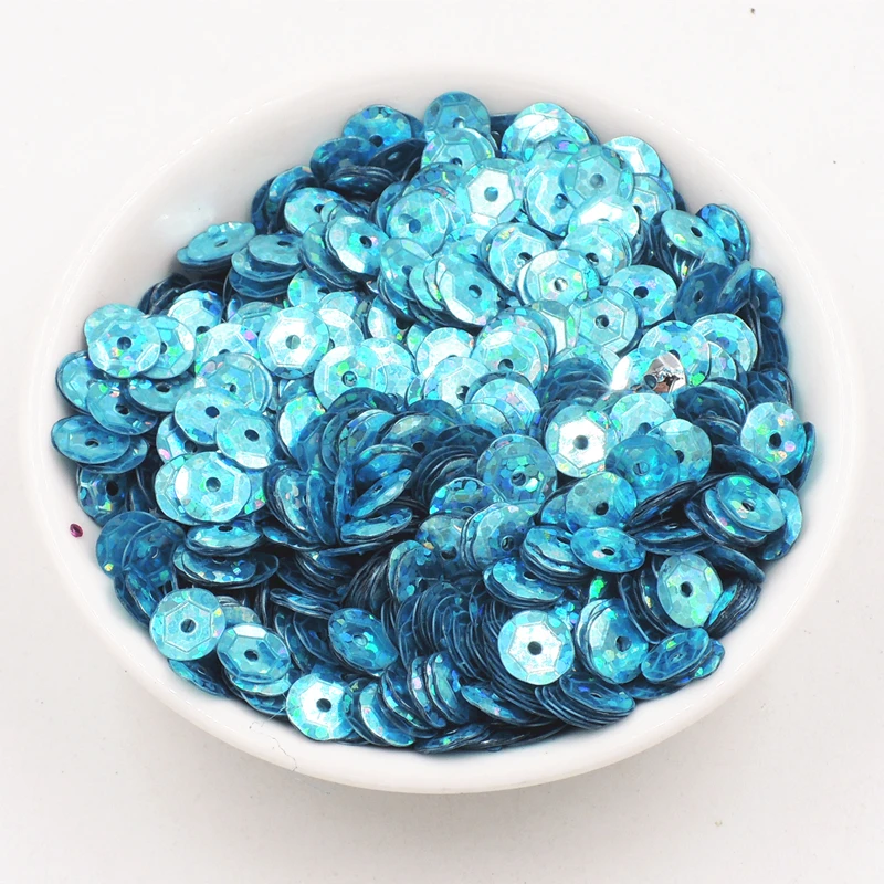 10g/Bag 6mm Laser Round Concave Sequins PVC Craft Paillettes Sewing Wedding Dress Clothing DIY Handmade Lentejuelas Accessories | Дом и сад