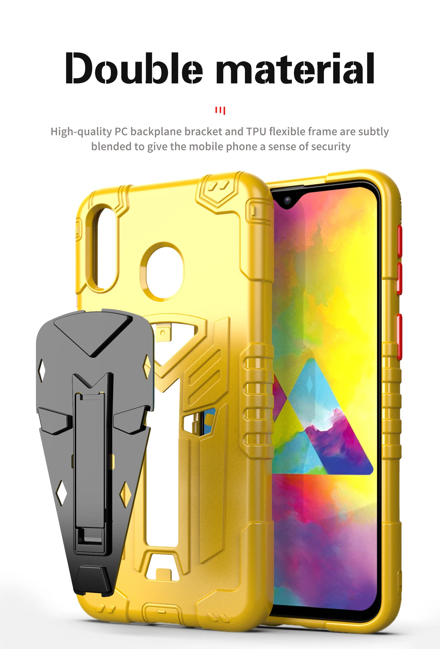 

Mobile Phone Case For Samsung A81 M60S A90 5G A91 M80S A40S M30 M20 TC + TPU Shockproof Airbag Cover Soft Silicone