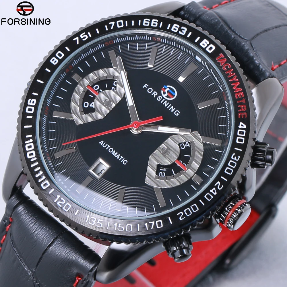 

Forsining 2021 Calendar Display Luxury Business Series Genuine Leather Strap Mens Watches Top Brand Luxury Automatic Male Clock