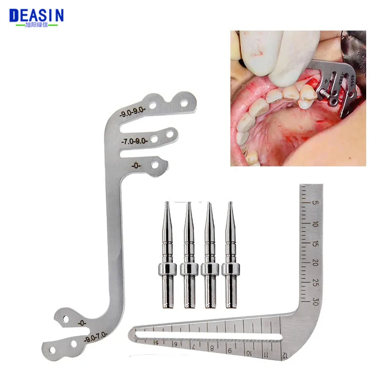 

Deasin Dental Implant Guide Set Oral Planting Locator Positioning Guide Drilling Positioning Ruler Angle Dental Implant Tools