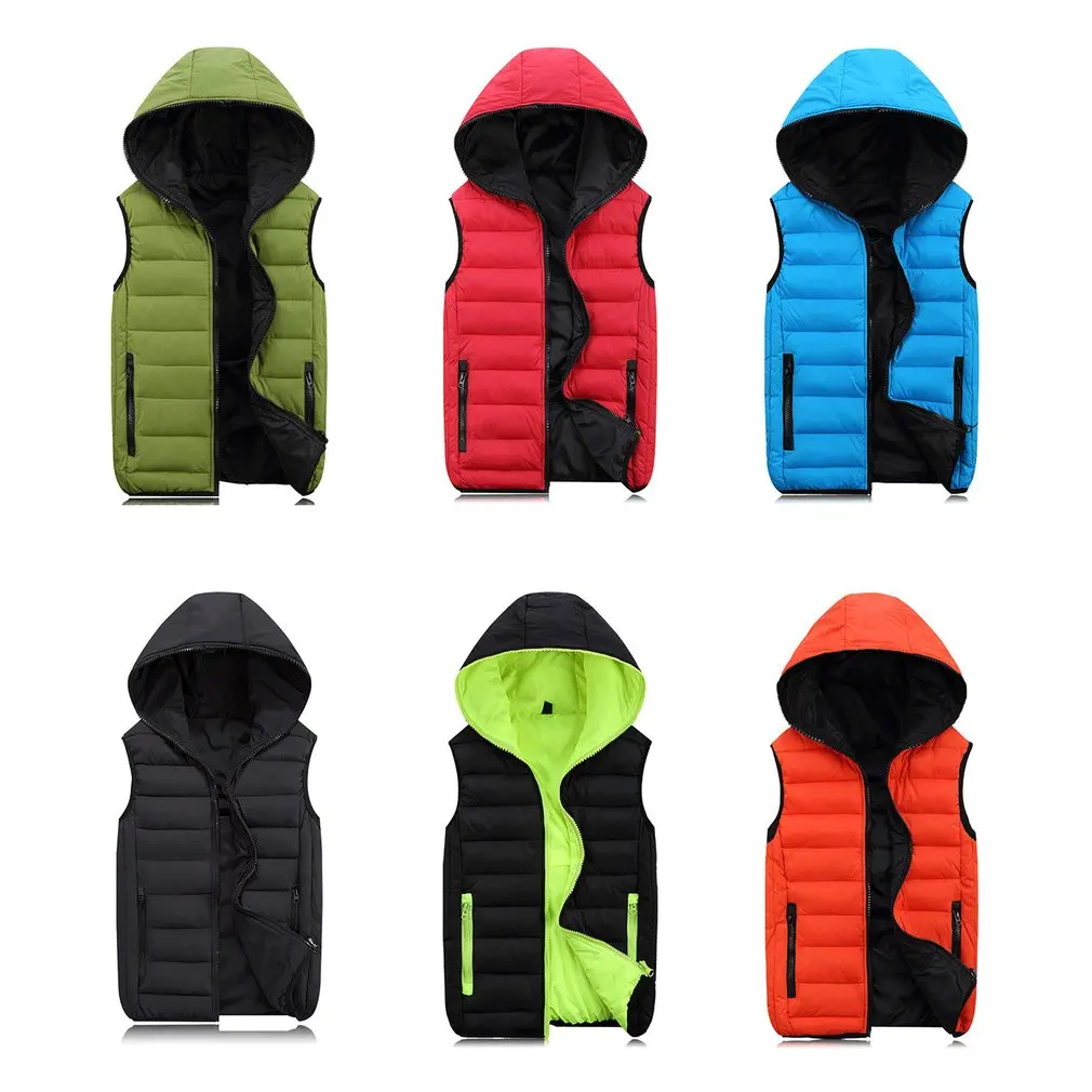 2018 зимние Для мужчин парки Пальто узкого кроя жилет размера плюс XS-4XL бархат s