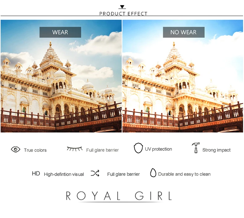 Новые квадратные модные солнцезащитные очки ROYAL GIRL, брендовые дизайнерские солнцезащитные очки унисекс с пластиковой металлической оправой ss359