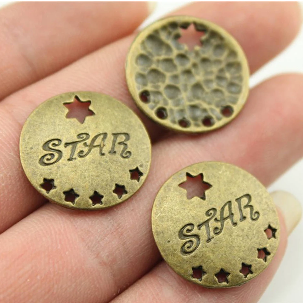 

10 шт., подвески WYSIWYG в виде звезд диаметром 22 мм для изготовления ювелирных изделий