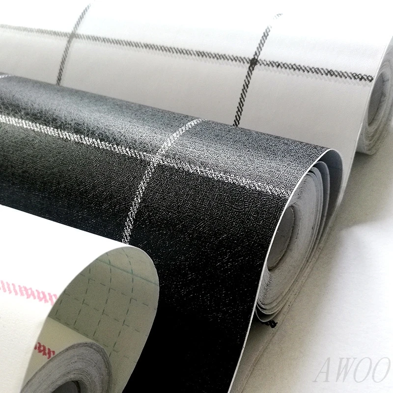 Белая черная Современная 3d настенная бумага самоклеящаяся для гостиной спальни