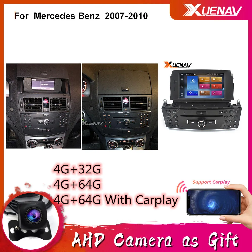 Система Android автомобильный GPS навигатор стерео DVD плеер для Mercedes Benz C200 C180 W204 2007 2008