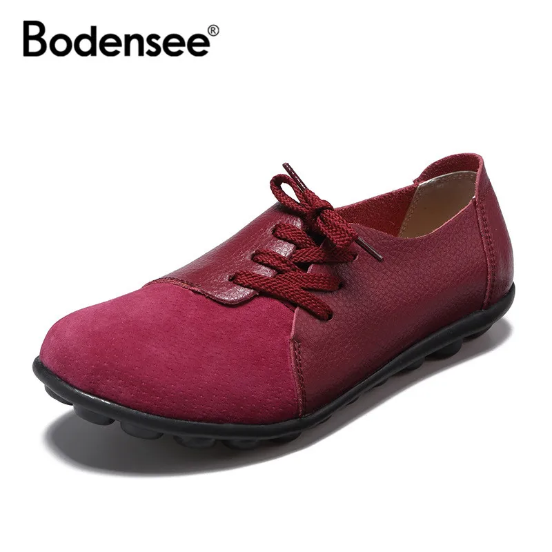 Plus Size Flat Shoes Woman Slip On Women Loafers Soft Moccasins With Genuine Leather 44 Footwear | Обувь