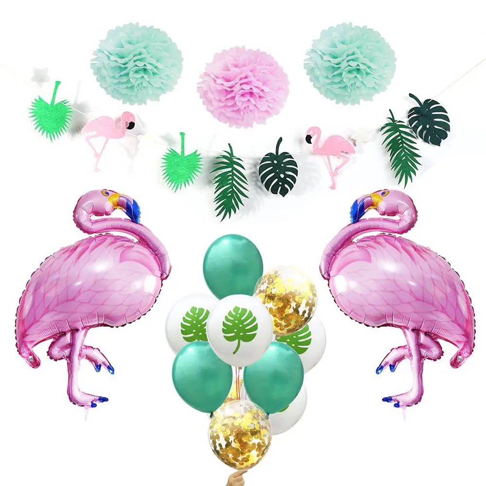 Летняя Вечеринка алюминиевая фольга Фламинго ананас Кактус воздушный шар