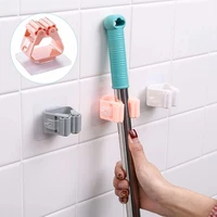5pcs wall mounted hanger organizer mop broom holder no slip gripper self for hanger mop hook racks kitchen bathroom adhesive