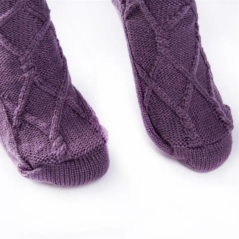

Women Stocking Cable Knit Long Boot Over Knee Thigh High School Girl Winter Warm Solid Stockings
