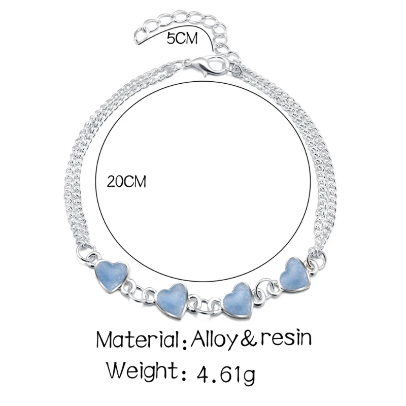 Блестящий аксессуар светящийся браслет в форме сердца светильник синие