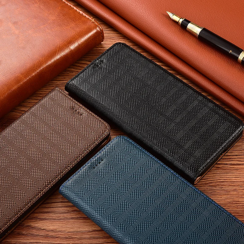 

Cowhide Genuine Leather Case for Huawei Y5P Y6P Y7P Y8P Y8S Y7A A9S 2020 Flip Cover Anti-fall Protective Cases