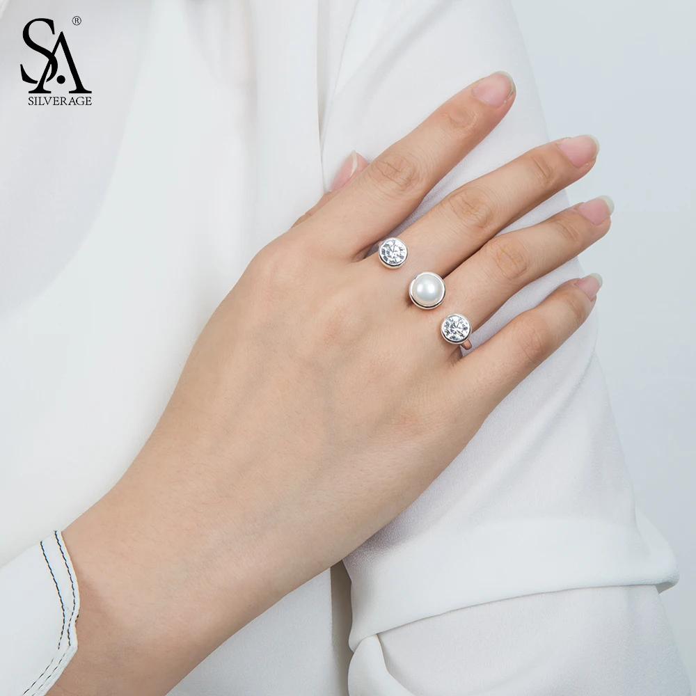 Женские кольца на пальцы SA SILVERAGE свадебные наборы из стерлингового серебра 925