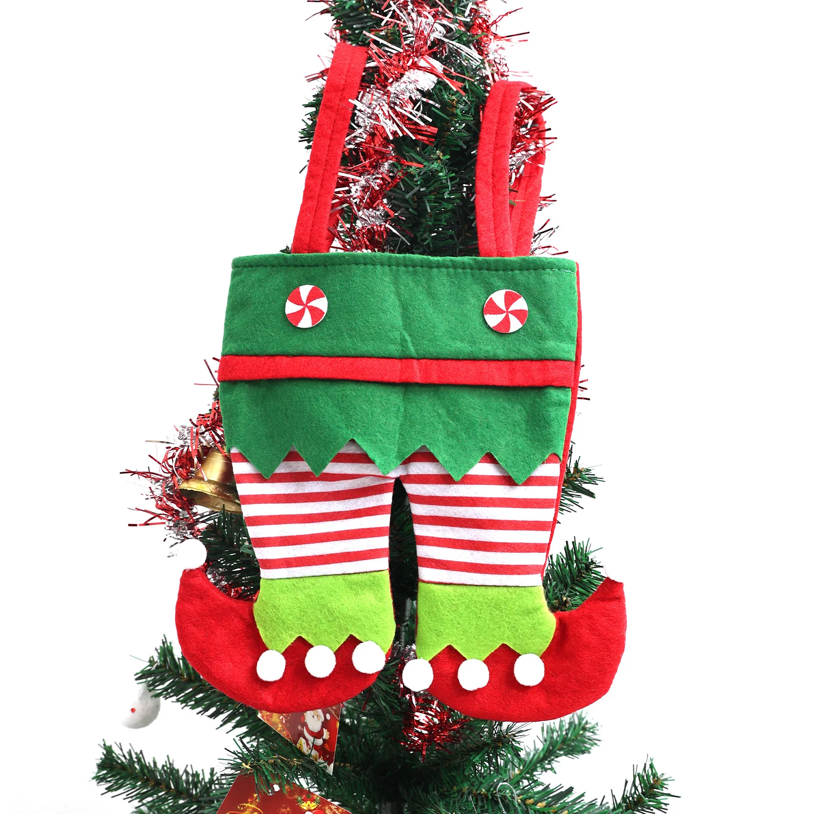 Подарочные пакеты в виде ботинок рождественского эльфа Классические для